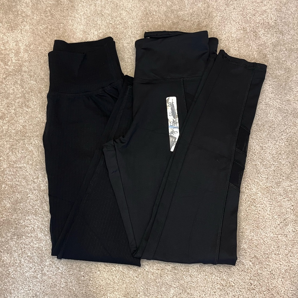 (2 Pack/Styles) Women's Black Leggings